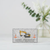 Carte De Visite Véhicule de construction | Métal et béton (Debout devant)