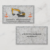 Carte De Visite Véhicule de construction | Métal et béton (Devant / Derrière)