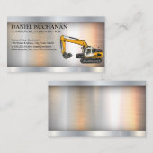 Carte De Visite Véhicule de construction | Métallurgique (Devant / Derrière)