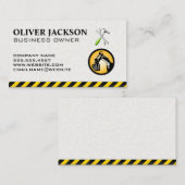 Carte De Visite Véhicule de construction | Outils matériels (Devant / Derrière)