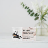 Carte De Visite Véhicule de construction Skid Steer | Bois (Debout devant)