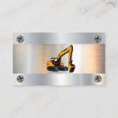 Carte De Visite Véhicule de déplacement de terre de construction | (Dos)