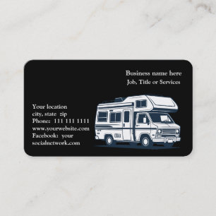 Carte De Visite Véhicule de loisirs ou camping-car professionnel d