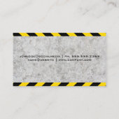 Carte De Visite Véhicule de mélange de ciment | Opérateur agréé (Dos)