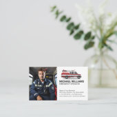 Carte De Visite Véhicule de secours | Travailleur paramédical (Debout devant)