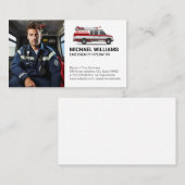 Carte De Visite Véhicule de secours | Travailleur paramédical (Devant / Derrière)