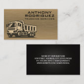 Carte De Visite Véhicule de vidange | Texture métallique (Devant / Derrière)