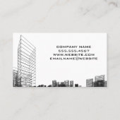 Carte De Visite Véhicule d'excavation de construction | Immobilier (Dos)