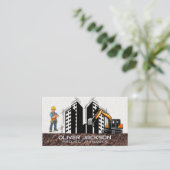 Carte De Visite Véhicule d'excavation | Ouvrier de construction (Debout devant)