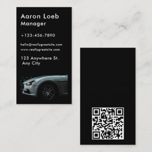 Carte De Visite Véhicule/Véhicule/Auto QR Code et médias sociaux