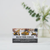 Carte De Visite Véhicules de construction | Architecte ingénieur (Debout devant)