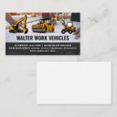 Carte De Visite Véhicules de construction | Architecte ingénieur (Devant / Derrière)