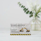 Carte De Visite Véhicules de construction | Arrière - plan en béto (Debout devant)