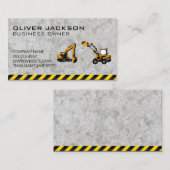 Carte De Visite Véhicules de construction | Arrière - plan en béto (Devant / Derrière)