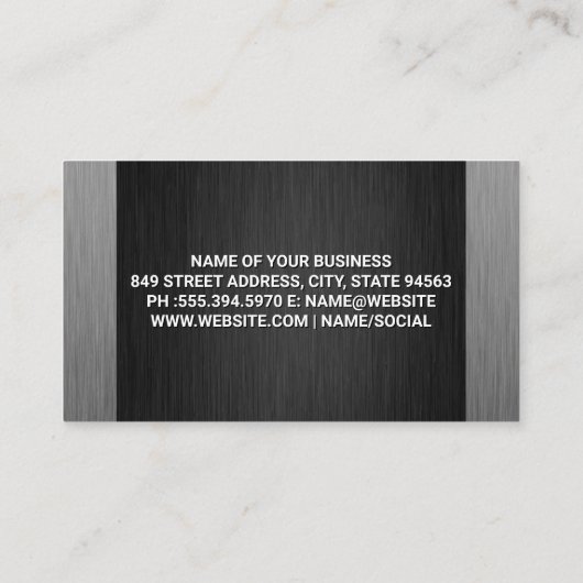 Carte De Visite Véhicules de construction | Artisans (Dos)