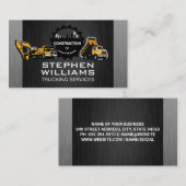 Carte De Visite Véhicules de construction | Artisans (Devant / Derrière)