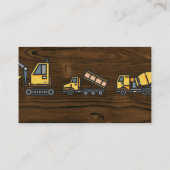 Carte De Visite Véhicules de construction | Bois (Dos)