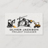 Carte De Visite Véhicules de construction Bulldozer | Site Builder (Devant)