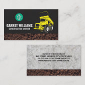 Carte De Visite Véhicules de construction Camion de vidage | Outil (Devant / Derrière)