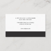 Carte De Visite Véhicules de construction commerciaux (Dos)