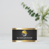 Carte De Visite Véhicules de construction | Logo du Casquette dur (Debout devant)