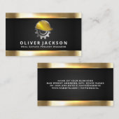 Carte De Visite Véhicules de construction | Logo du Casquette dur (Devant / Derrière)