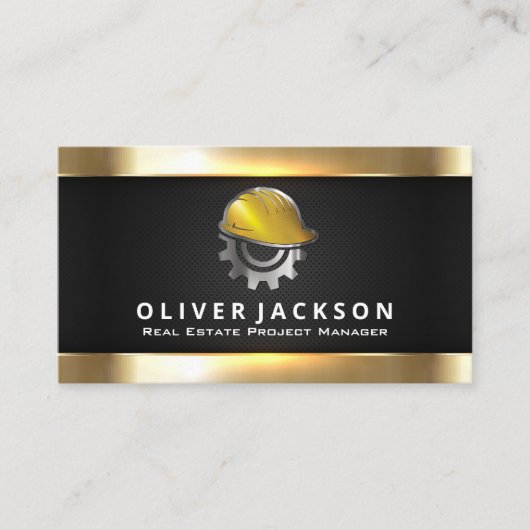 Carte De Visite Véhicules de construction | Logo du Casquette dur (Devant)