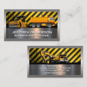 Carte De Visite Véhicules de construction | Métallique (Devant / Derrière)