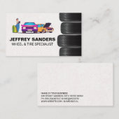 Carte De Visite Véhicules de maintenance mécanique | Pneus empilés (Devant / Derrière)