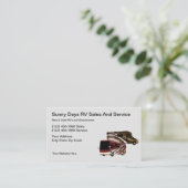 Carte De Visite Véhicules Et Motorhomes De Loisirs (Debout devant)