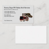 Carte De Visite Véhicules Et Motorhomes De Loisirs (Devant / Derrière)