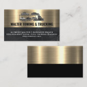 Carte De Visite Véhicules semi-remorques | Marbre métal or (Devant / Derrière)