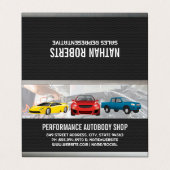 Carte De Visite Véhicules | Services mécaniques (Extérieur déplié)