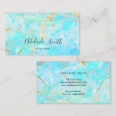 Carte De Visite veines de feuille simulées pierre opale (Devant / Derrière)