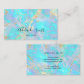 Carte De Visite veines de parties scintillant simulées opale holog (Devant / Derrière)