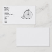 Carte De Visite Vélo à grande roue Penny Farthing (Devant / Derrière)