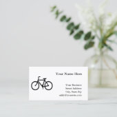 Carte De Visite Vélo blanc et noir (Debout devant)