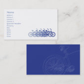 Carte De Visite Vélo bleu - affaires (Devant / Derrière)