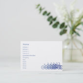 Carte De Visite Vélo bleu - potelé (Debout devant)