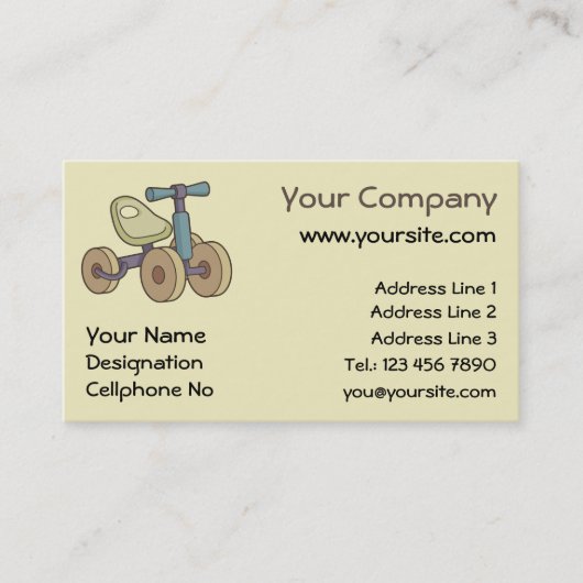 Carte De Visite Vélo de jouets (Devant)