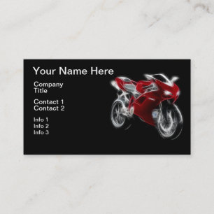 Carte De Visite Vélo de sport emballant la moto