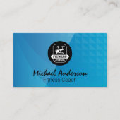 Carte De Visite Vélo fitness | Géométrique bleue (Devant)