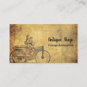 Carte De Visite Vélo Magasin vintage de restauration d'antiquités