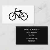 Carte De Visite Vélo noir (Devant / Derrière)