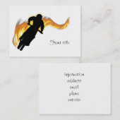 Carte De Visite Vélo Off Road Dirt avec flammes (Devant / Derrière)