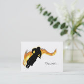 Carte De Visite Vélo Off Road Dirt avec flammes (Debout devant)