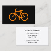 Carte De Visite Vélo Orange (Devant / Derrière)