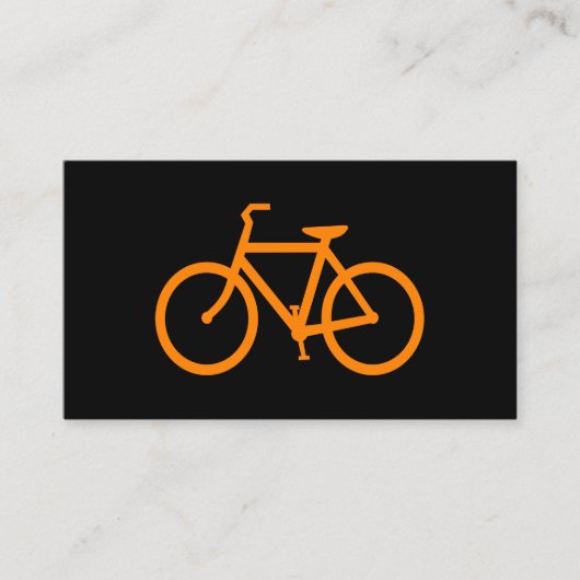 Carte De Visite Vélo Orange (Devant)