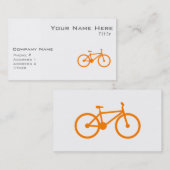 Carte De Visite Vélo orange (Devant / Derrière)