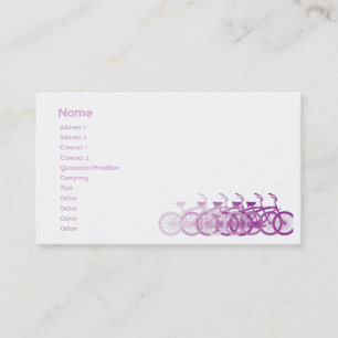 Carte De Visite Vélo pourpre - potelé